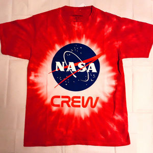 NASA Crew Logo Tie Dye Official cotton T-Shirt L NWT